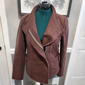 Sundance Chocolate Frayed Blazer
